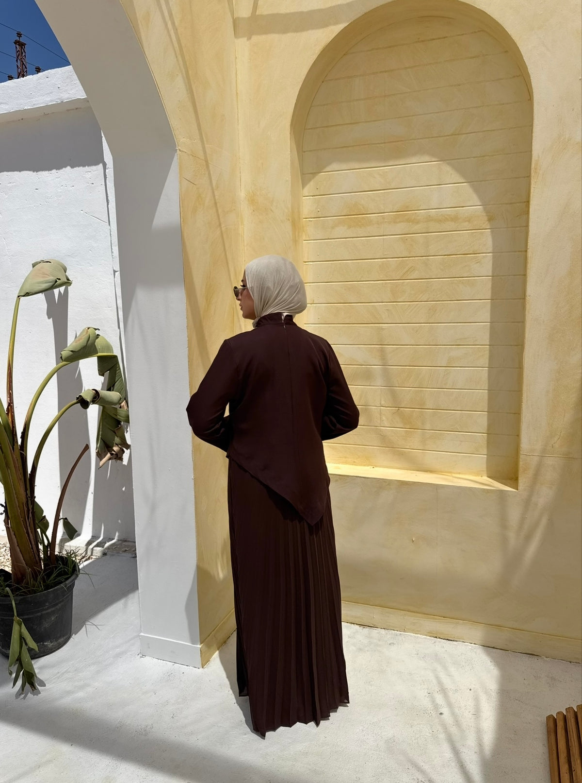 Blazer Abaya-Brown
