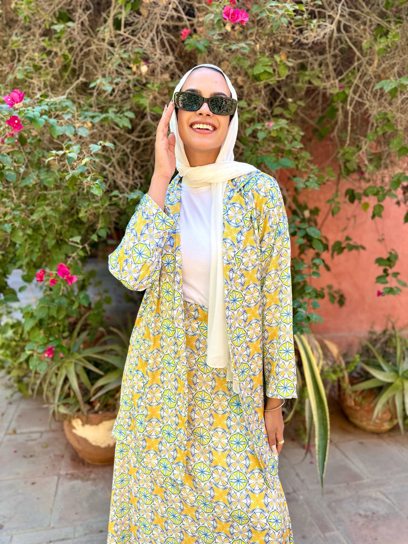 Satin Blazer-Yellow