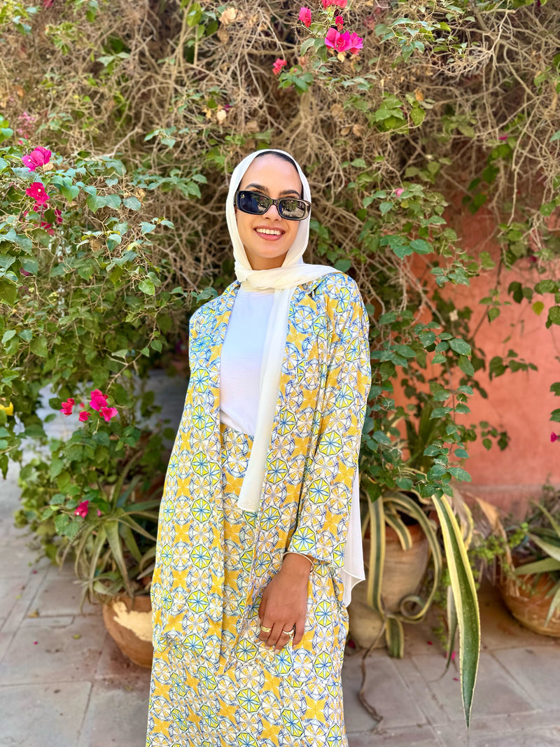 Satin Blazer-Yellow