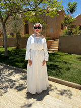 Dress Crushed With Drawstrings - White