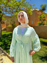 Dress Crushed With Drawstrings - Mint