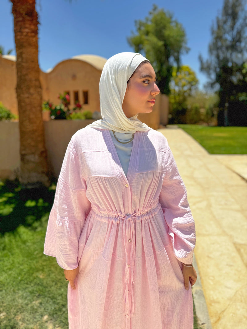 Dress Crushed With Drawstrings - Pink