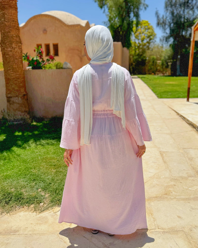 Dress Crushed With Drawstrings - Pink