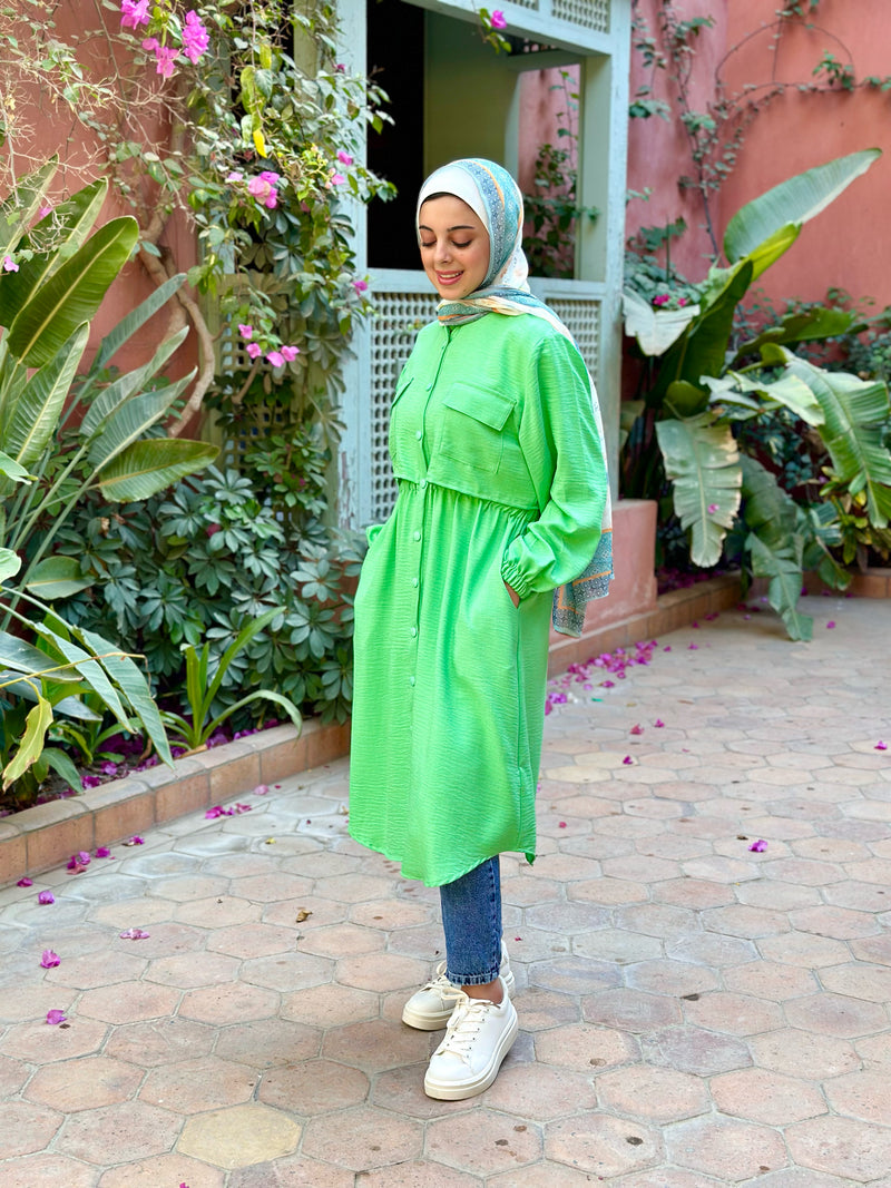 Buttoned shirt-Green