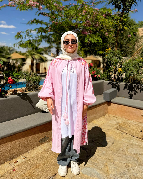 Embroidery Cardigan - Pink