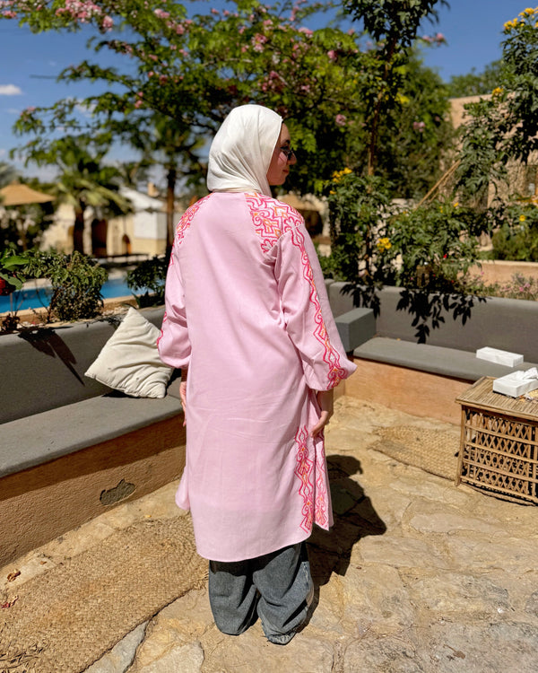 Embroidery Cardigan - Pink