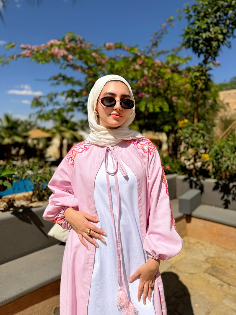 Embroidery Cardigan - Pink