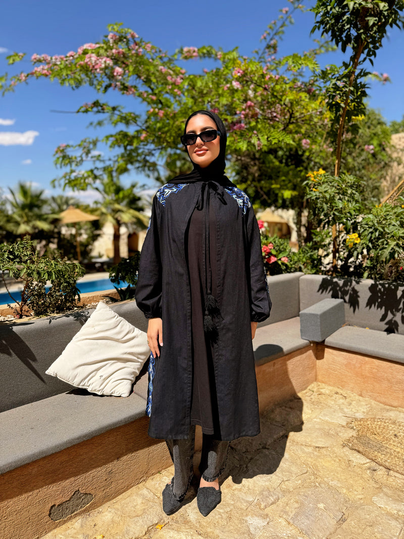 Embroidery Cardigan - Black