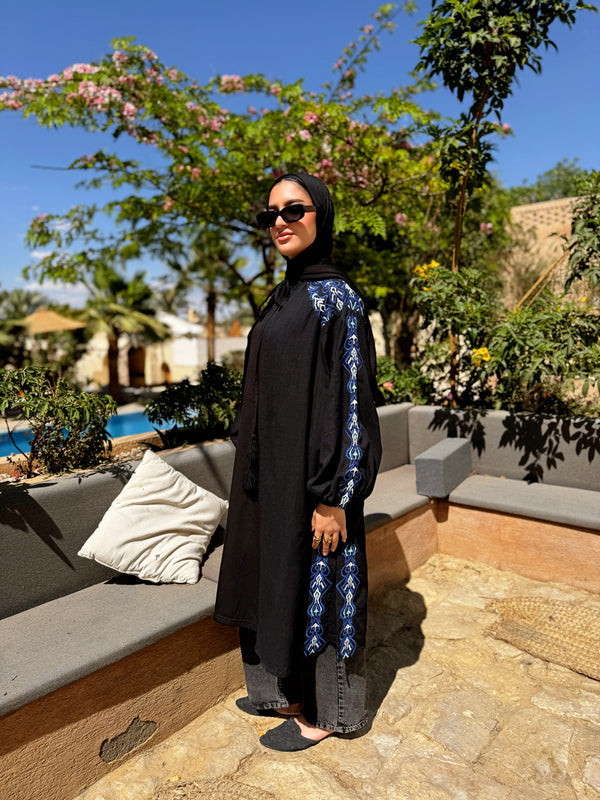 Embroidery Cardigan - Black
