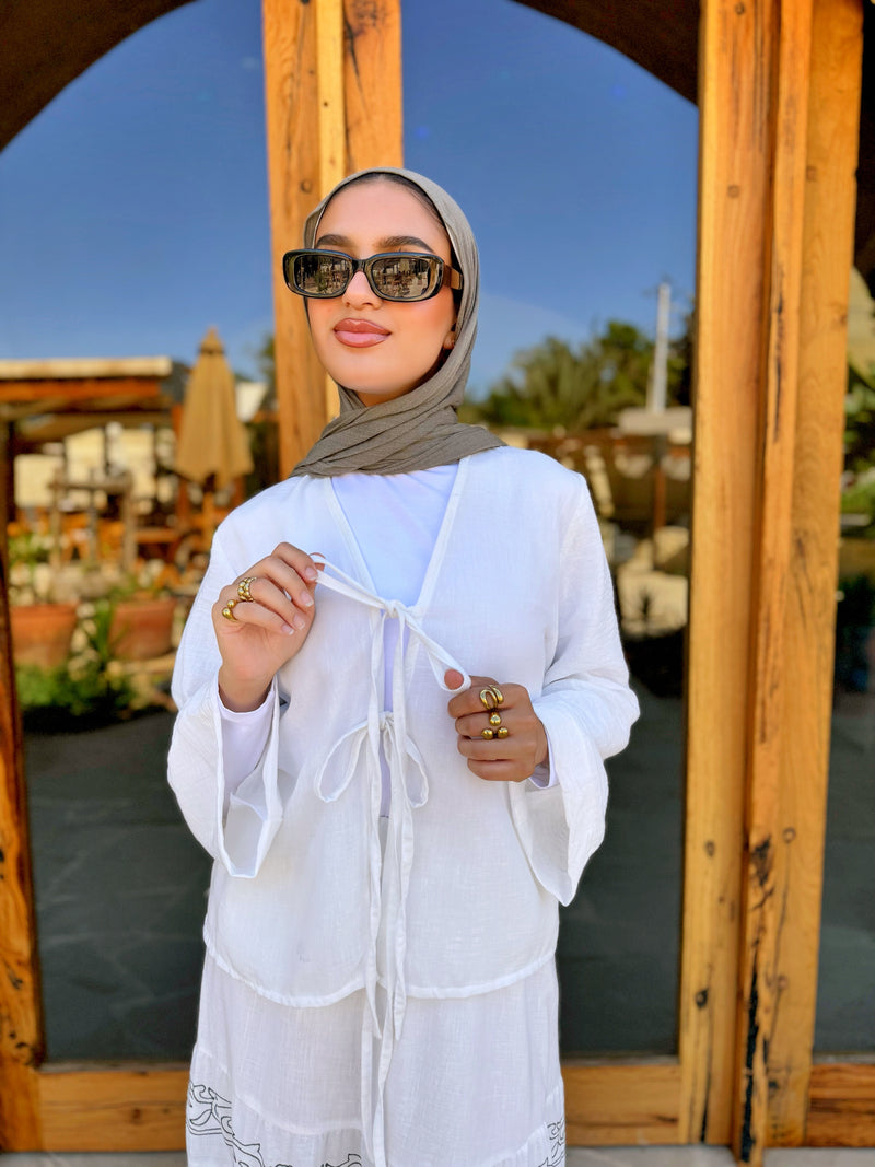 Bow Tie Blouse - White
