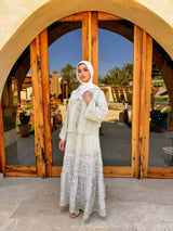 Tiered Linen Skirt - Olive