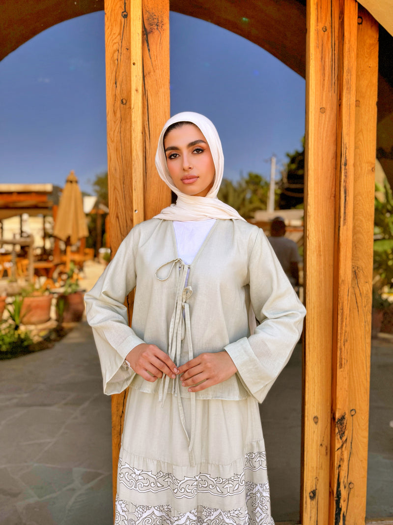 Bow Tie Blouse - Olive