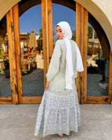 Tiered Linen Skirt - Olive