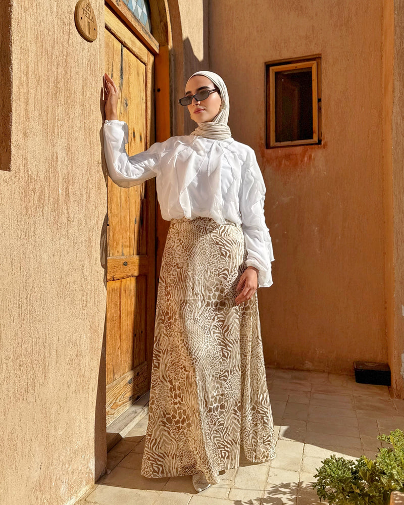 Chiffon Ruffles Blouse - White