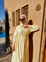 Tiles Print Dress - Yellow
