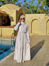 Tiles Print Dress - Lilac