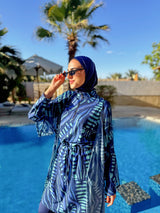 Burkini Edged Shoulder - Blue
