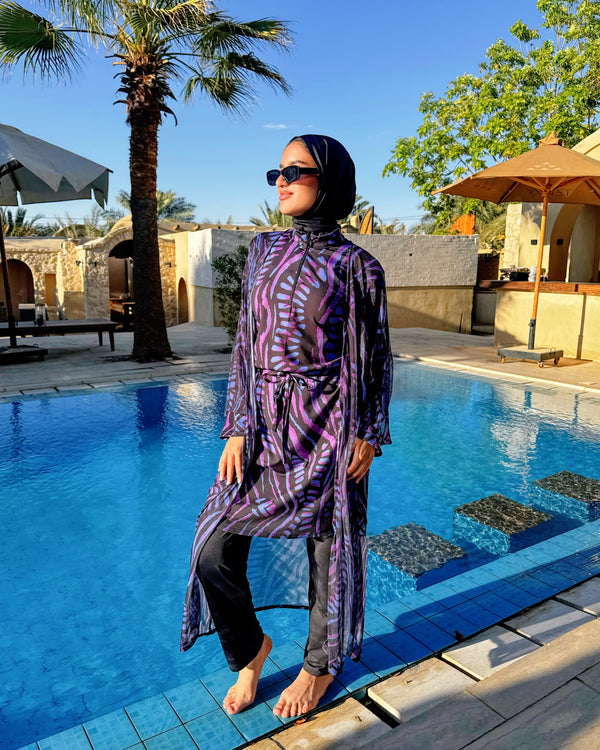 Burkini Edged Shoulder - Black