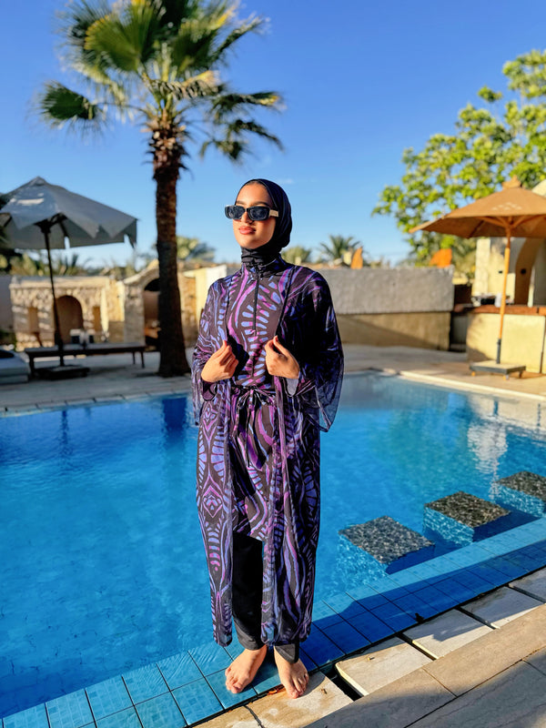 Burkini Edged Shoulder - Black