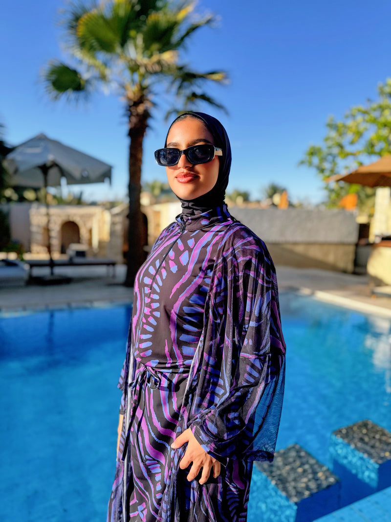 Burkini Edged Shoulder - Black