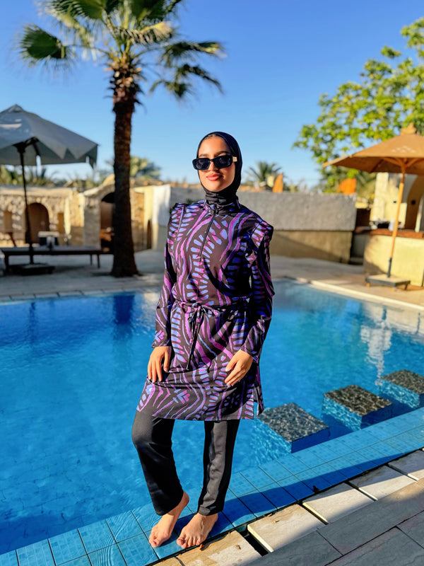 Burkini Edged Shoulder - Black