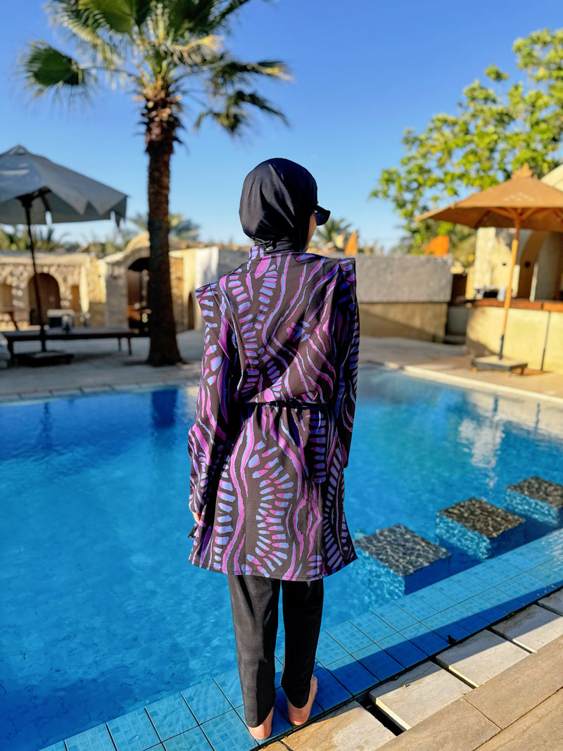 Burkini Edged Shoulder - Black
