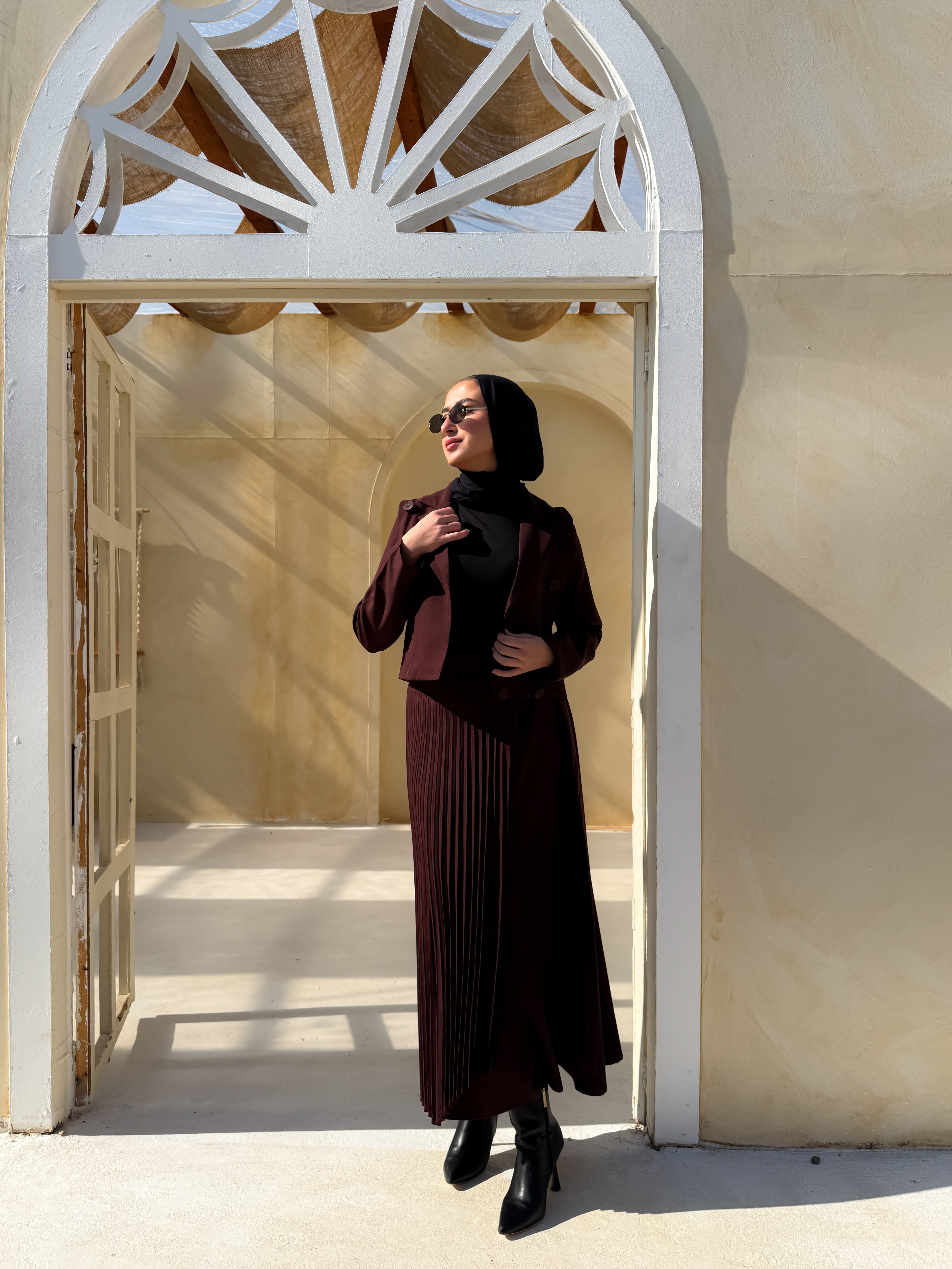 Double Layered  Skirt - Blackberry