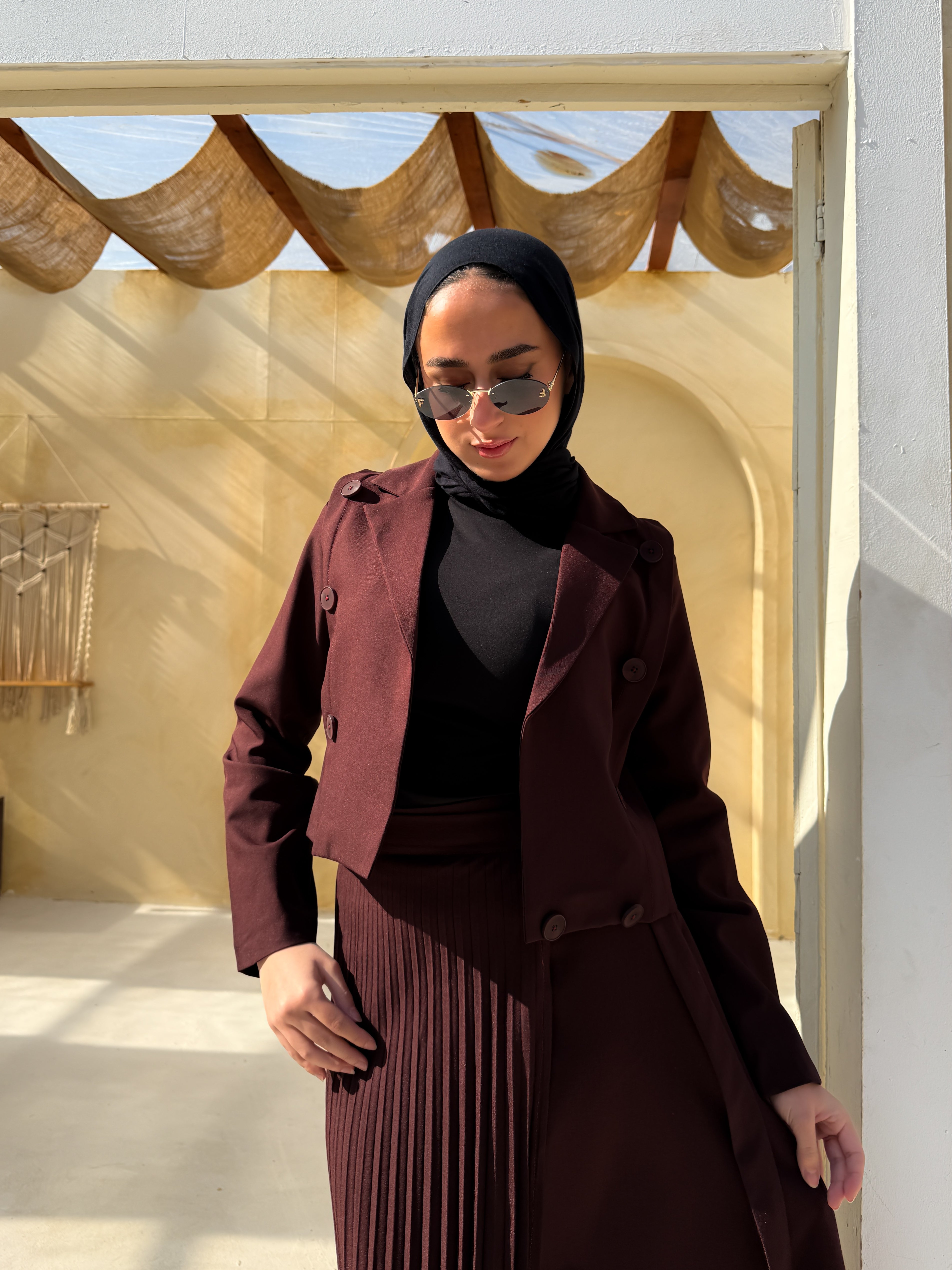 Formal Short Blazer - Blackberry