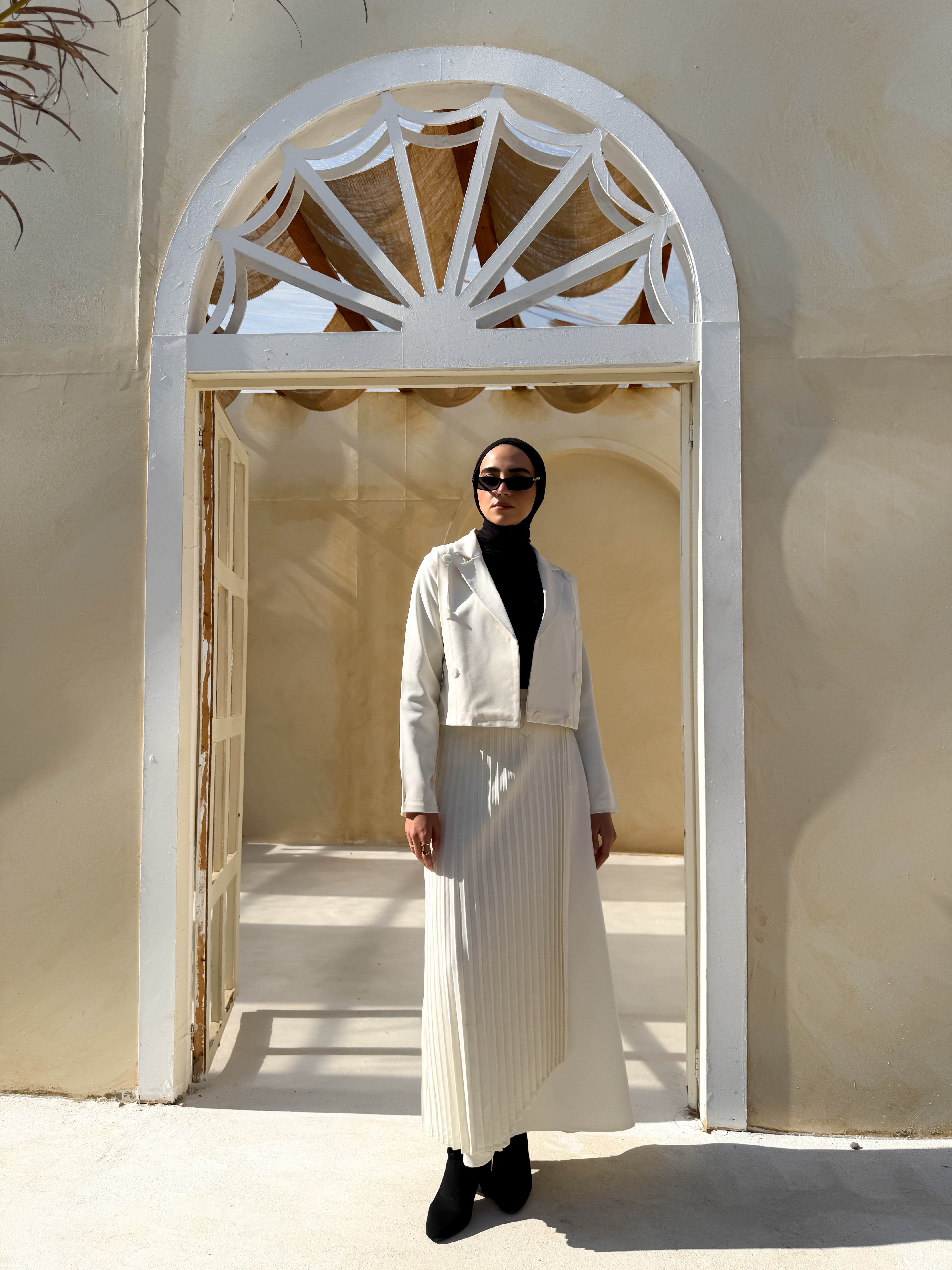 Double Layered  Skirt - Offwhite