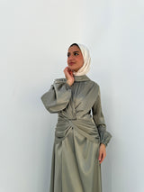 Draped Knot Dress - Mint
