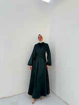 Draped Knot Dress - Teal