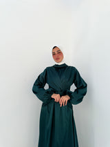 Draped Knot Dress - Teal