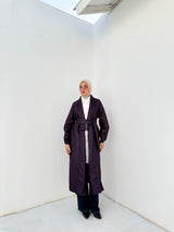 Printed Felt Coat - Blue