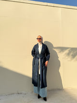 Printed Felt Coat - Green*Blue