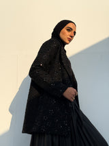 Classic Sequins Blazer - Black