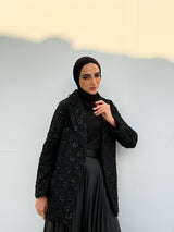 Classic Sequins Blazer - Black