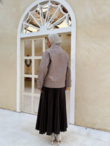 Stitched Felt Jacket - Cafe