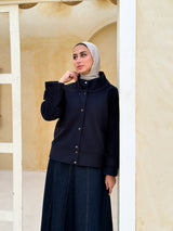 Stitched Felt Jacket - Blue
