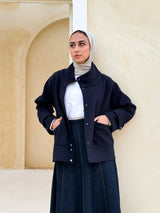 Stitched Felt Jacket - Blue