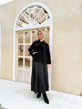 Stitched Felt Jacket - Black