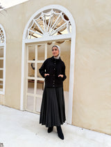 Stitched Felt Jacket - Black