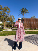 Patterned Cardigan-Red