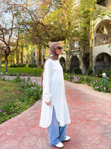 Linen Colored Shirt - White