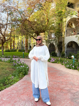 Linen Colored Shirt - White