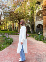 Linen Colored Shirt - White