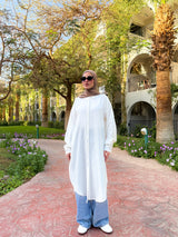Linen Colored Shirt - White