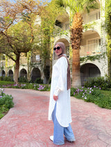 Linen Colored Shirt - White