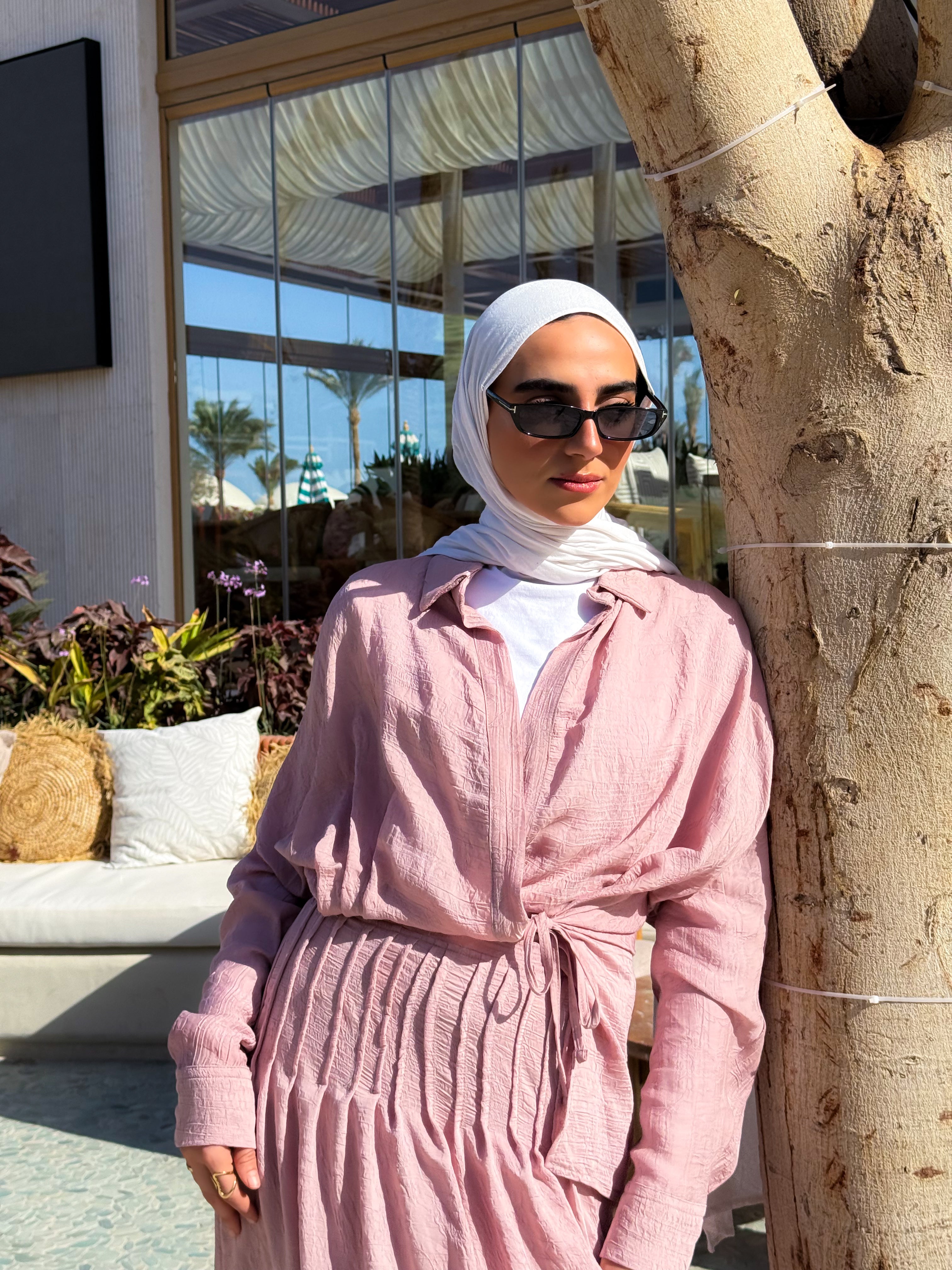 Overlap Blouse-Rose