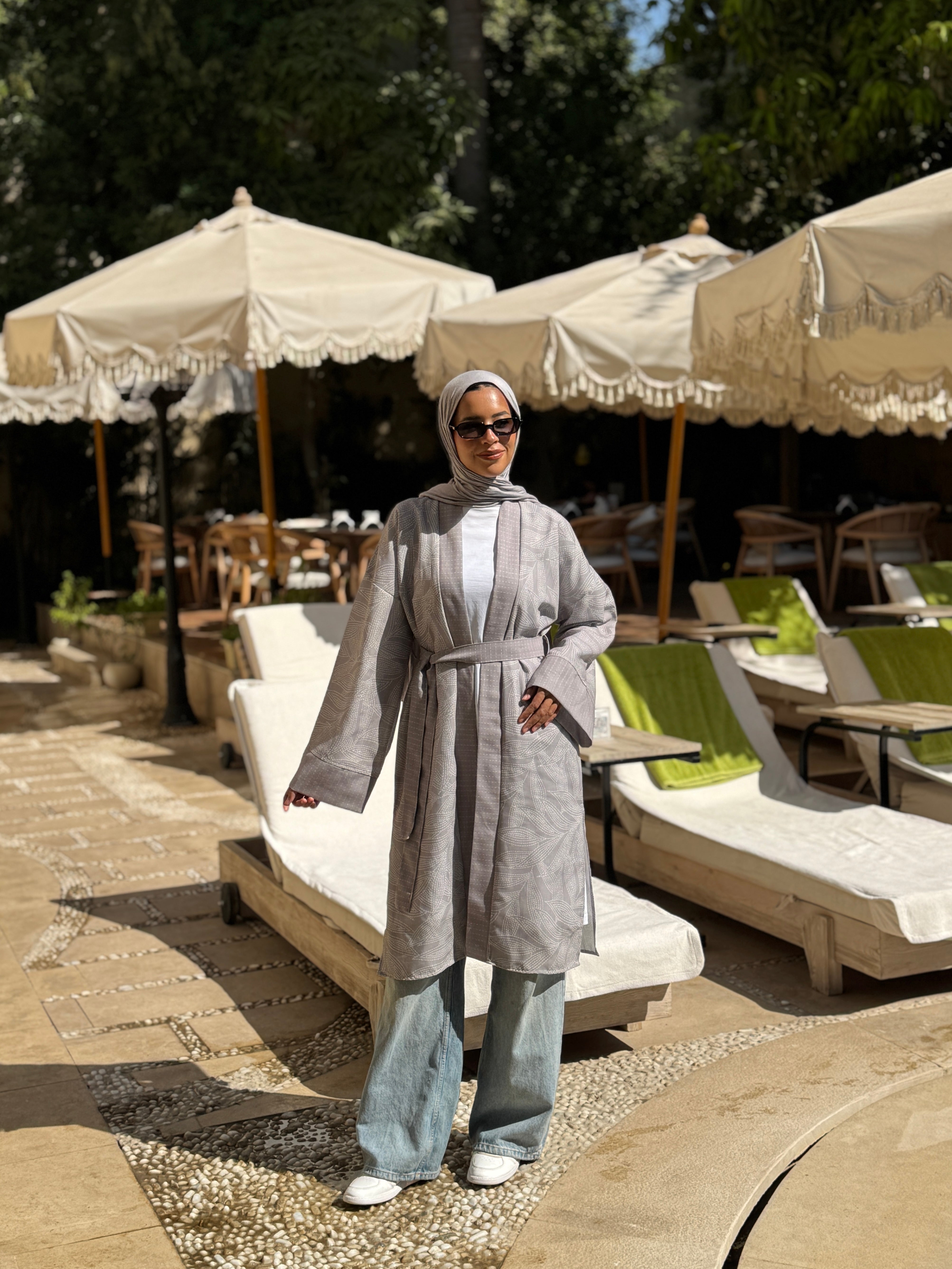 Patterned Cardigan- Beige