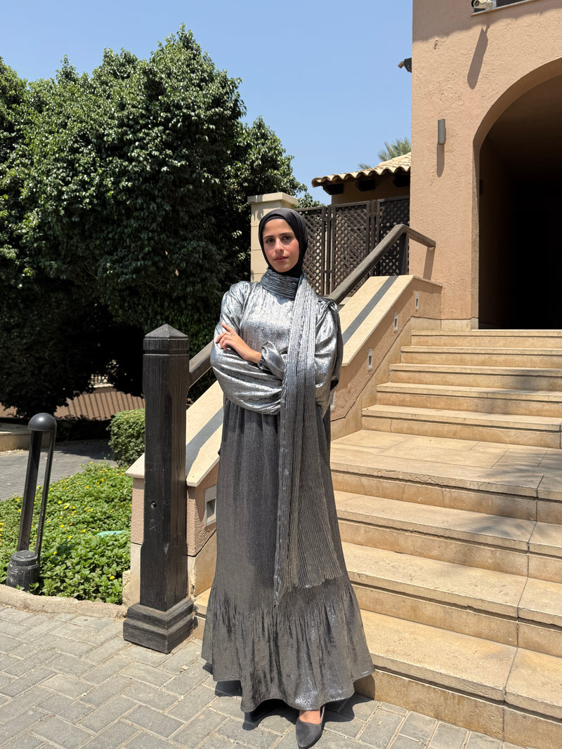 Accordion Set With Scarf - Silver (Available at stores only)